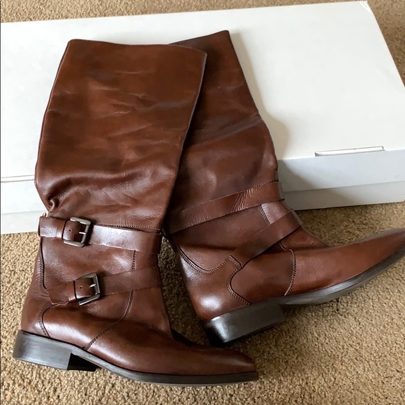 SJP by Sarah Jessica Parker Shoes - NWOT SJP boots brown leather HANDMADE  in Italy 9